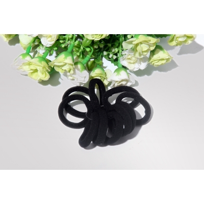 30PCS Black Elastic Nylon Towel Hair Ring Tie Line Rubber Band Rope Ponytail Holders Tool For Girls Children Women